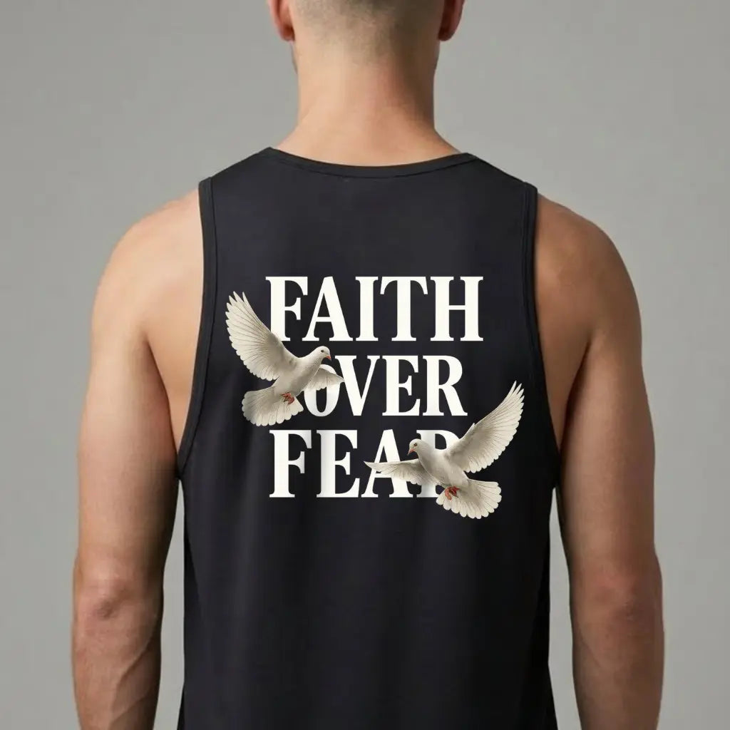 Faith Over Fear – Herren Performance Tank Top Printegy