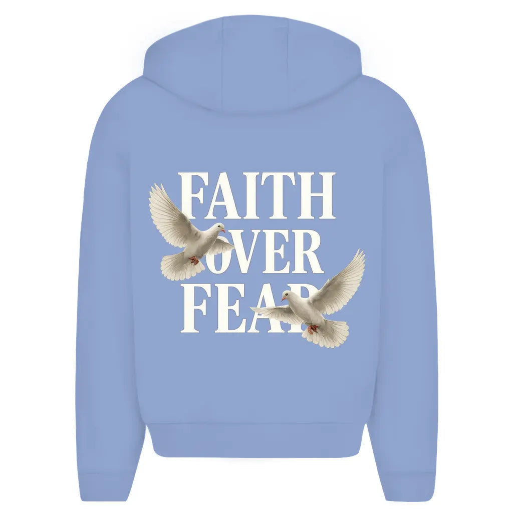 Faith Over Fear Oversize Zipper Hoodie Printegy